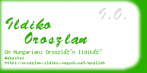 ildiko oroszlan business card